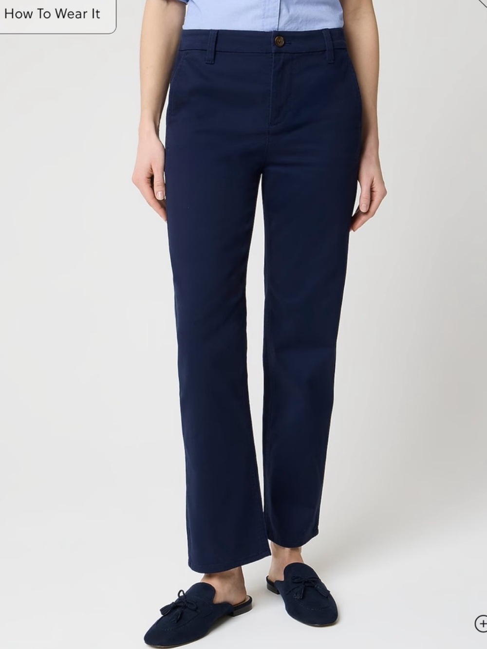 J. Crew Everyday Chino Pant in Navy Cotton Size 12P